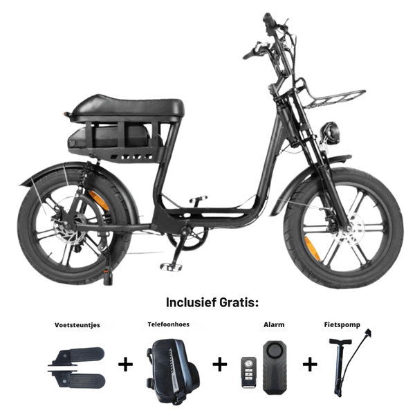 C20 - Lage instap fatbike - Zwart