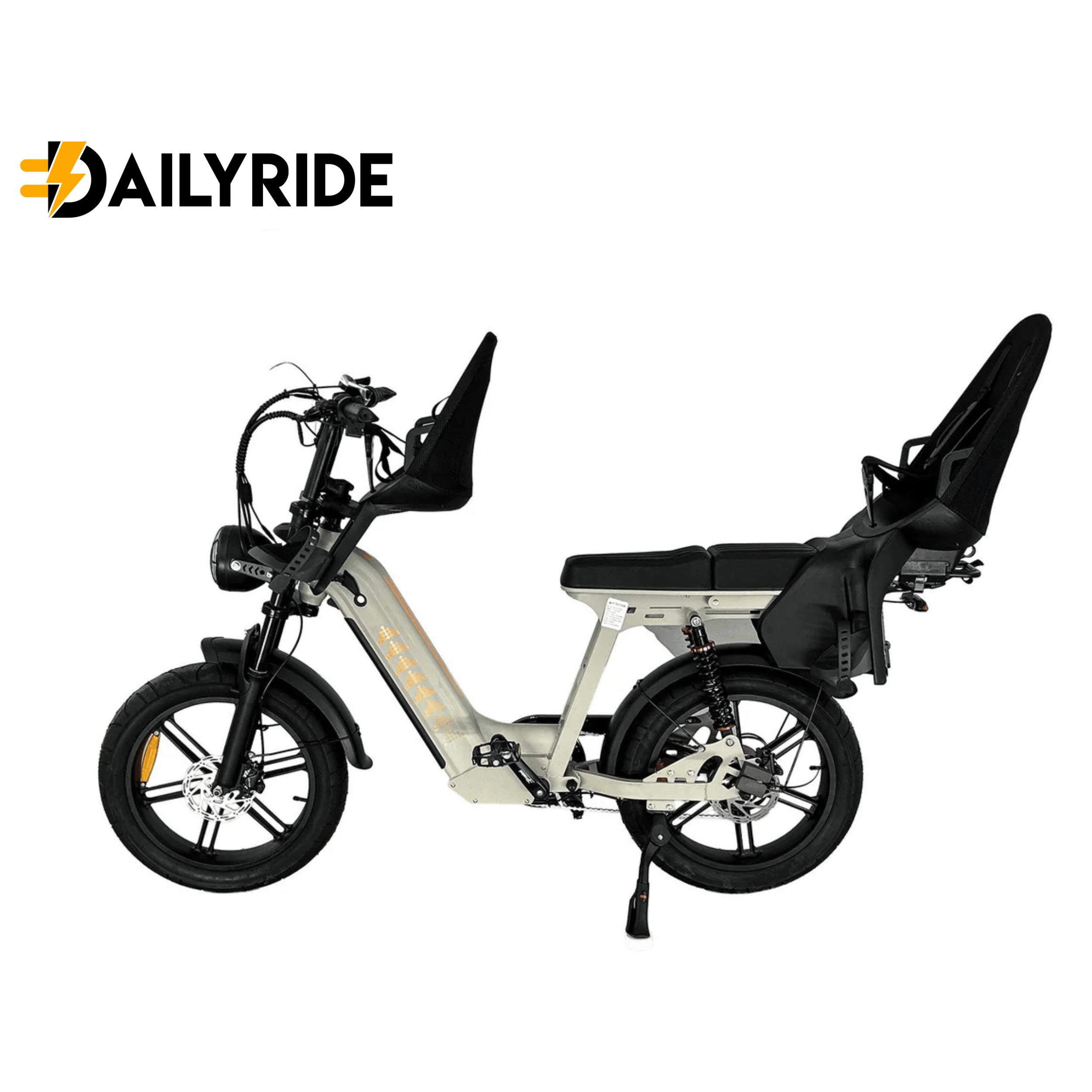 D50 Family Bike met voor en achterzitje
