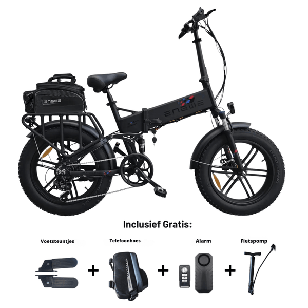 Engwe ENGINE X - Vouwfiets - Zwart