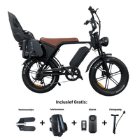 Ouxi V8 3.0 2024 Model - Hydraulische Remmen - Max 25 km/h - Bruin- Family bike - 1 tot 6 jaar