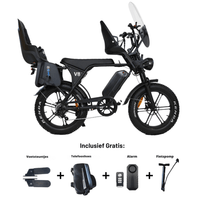 Ouxi V8 Family bike - Hydraulische Remmen - Max 25 km/h - Zwart