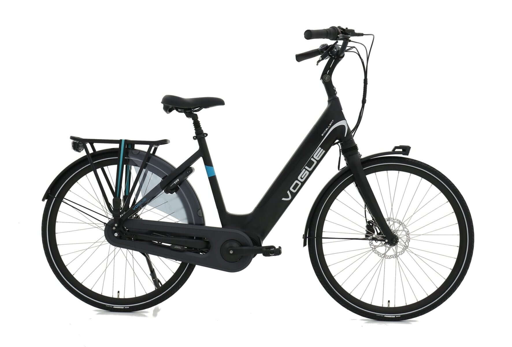 Vogue Excellent 8SP Electrische fiets - E-bike - Bafang Middenmotor - Mat zwart-blauw