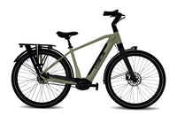 Vogue Prestige – Heren Elektrische Fiets - 28 inch – 53 cm – Motinova Middenmotor 80Nm – V-Snaar Aandrijving – 14,5Ah Accu – Cement Grijs