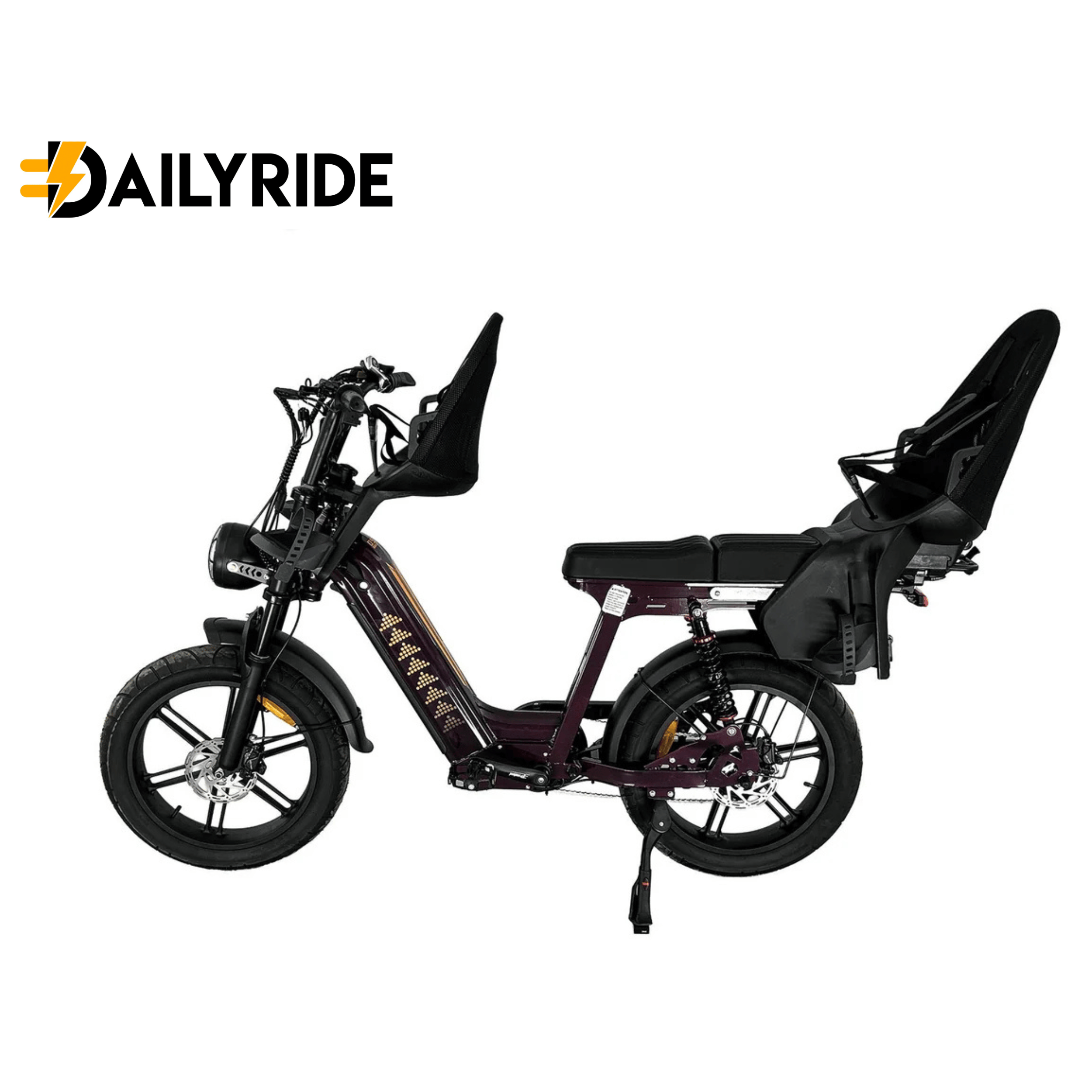 D50 Family Bike met voor en achterzitje