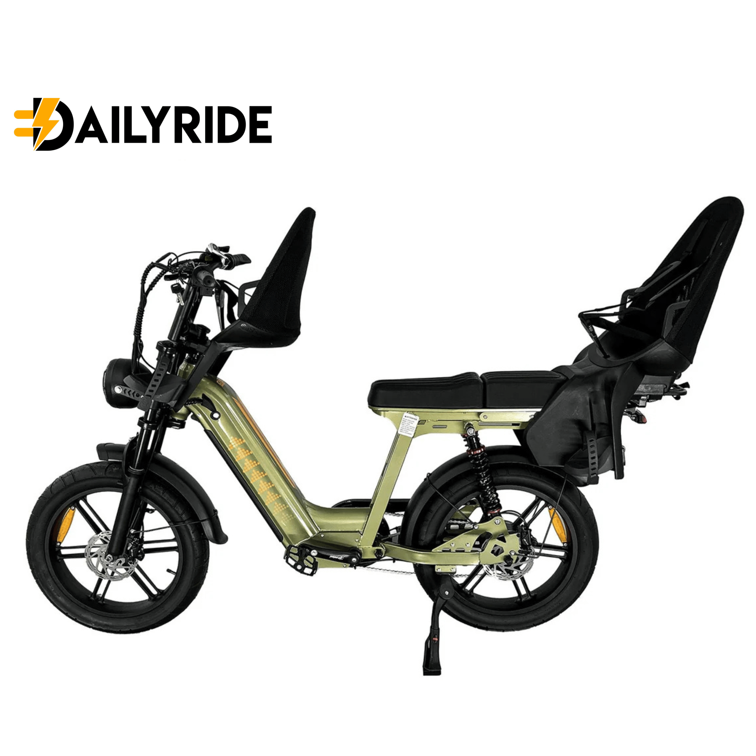 D50 Family Bike met voor en achterzitje