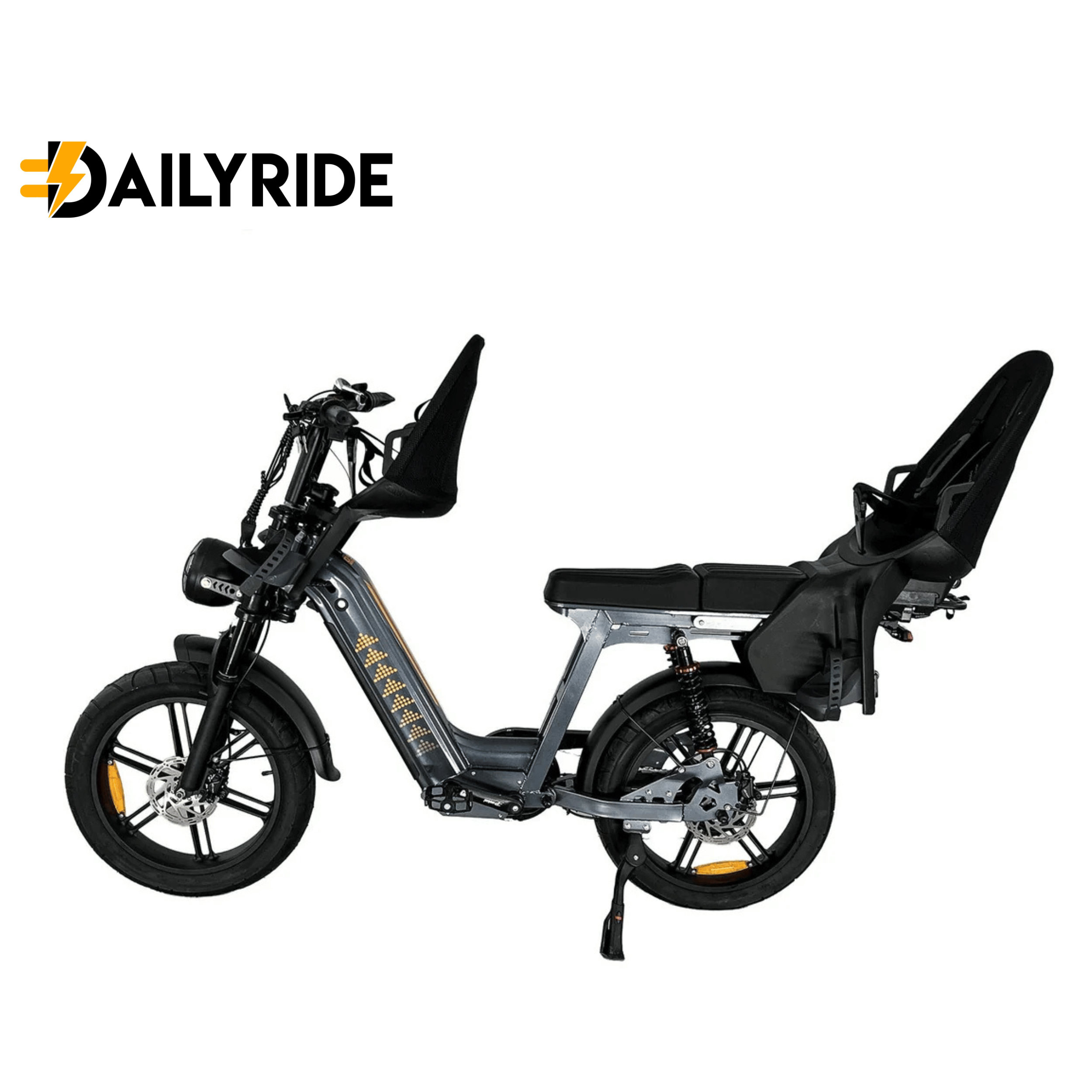 D50 Family Bike met voor en achterzitje