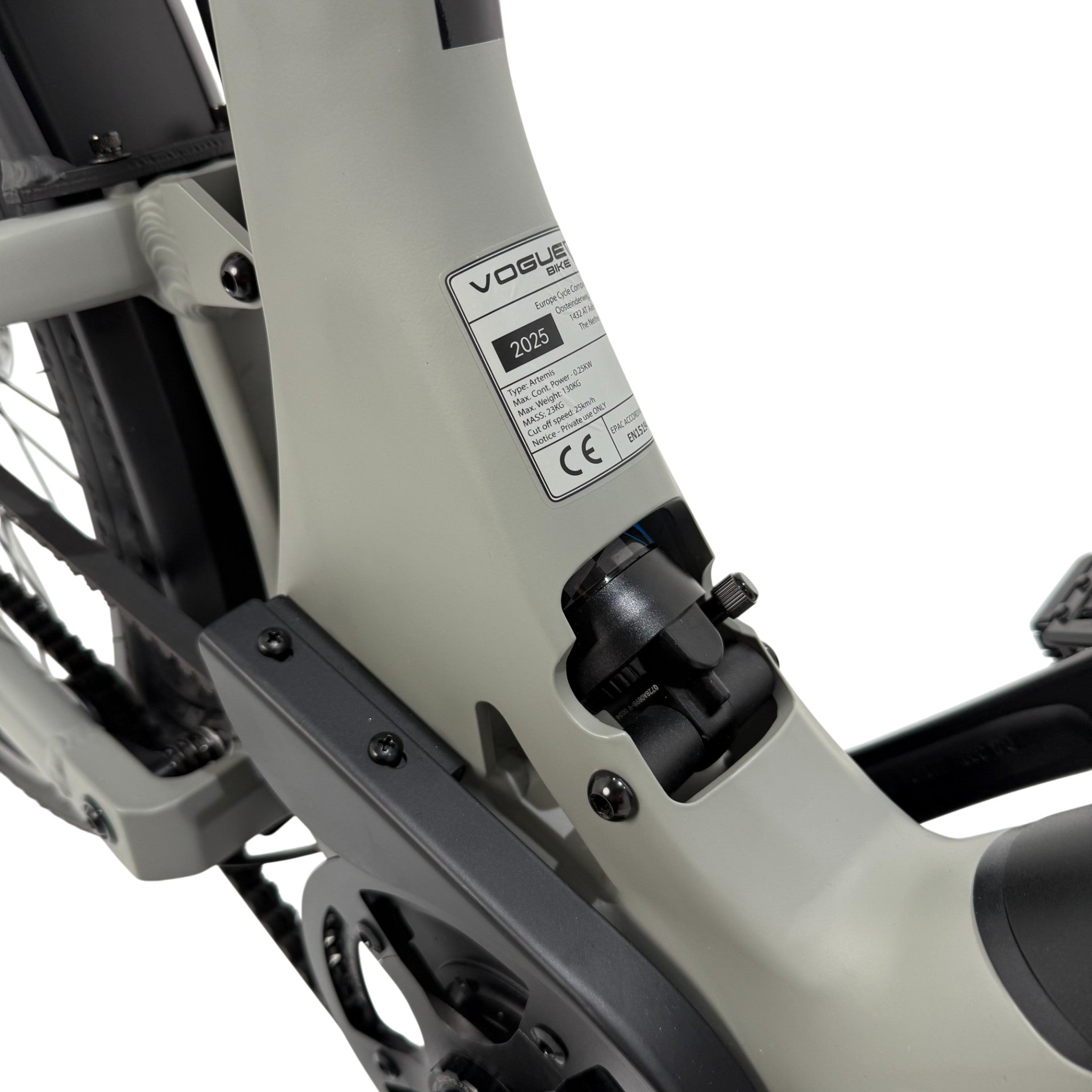 Vogue Artemis - Mat Grijs - 468Wh - Elektrische Fiets - 50cm