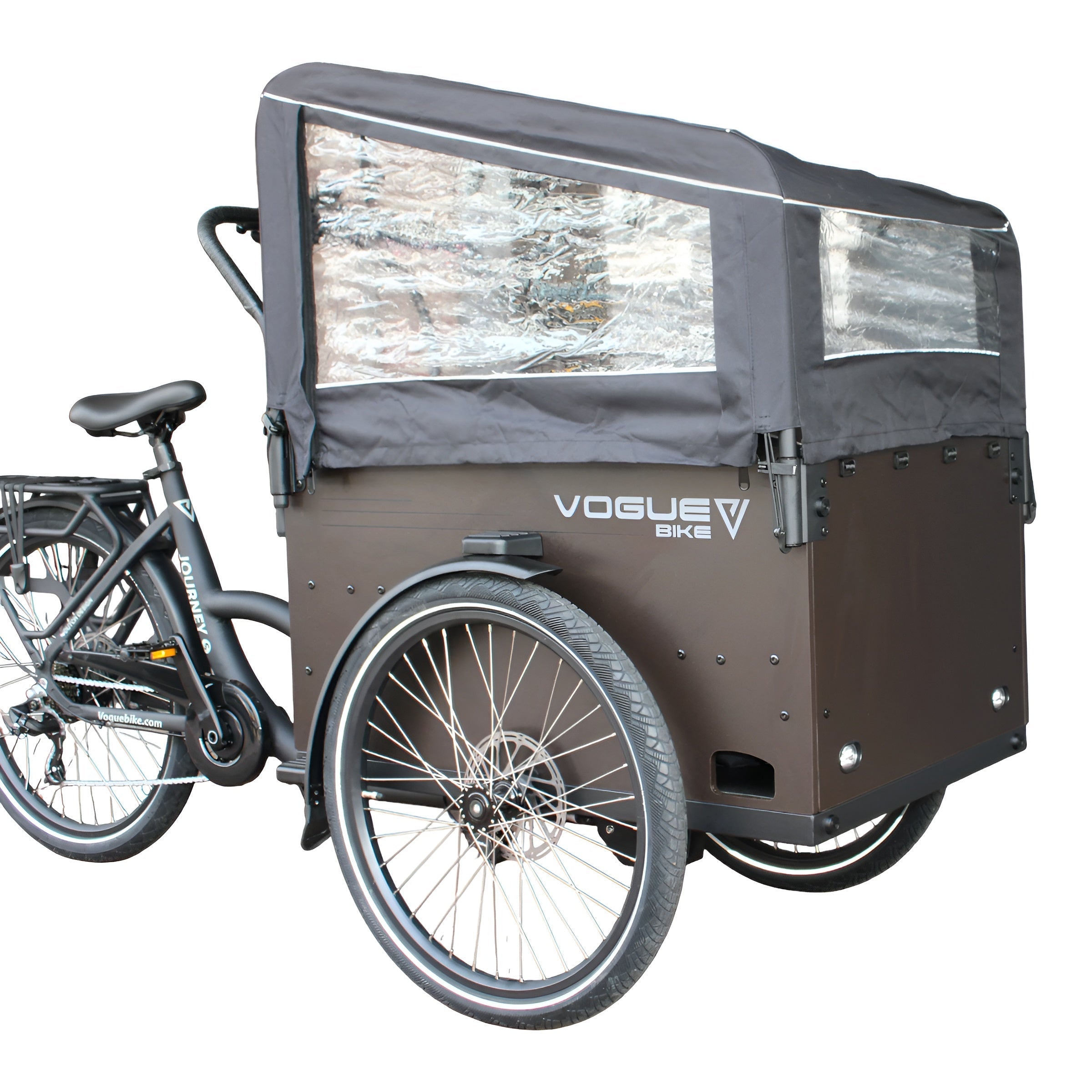 Vogue Journey S - Mat Zwart - Elektrische bakfiets
