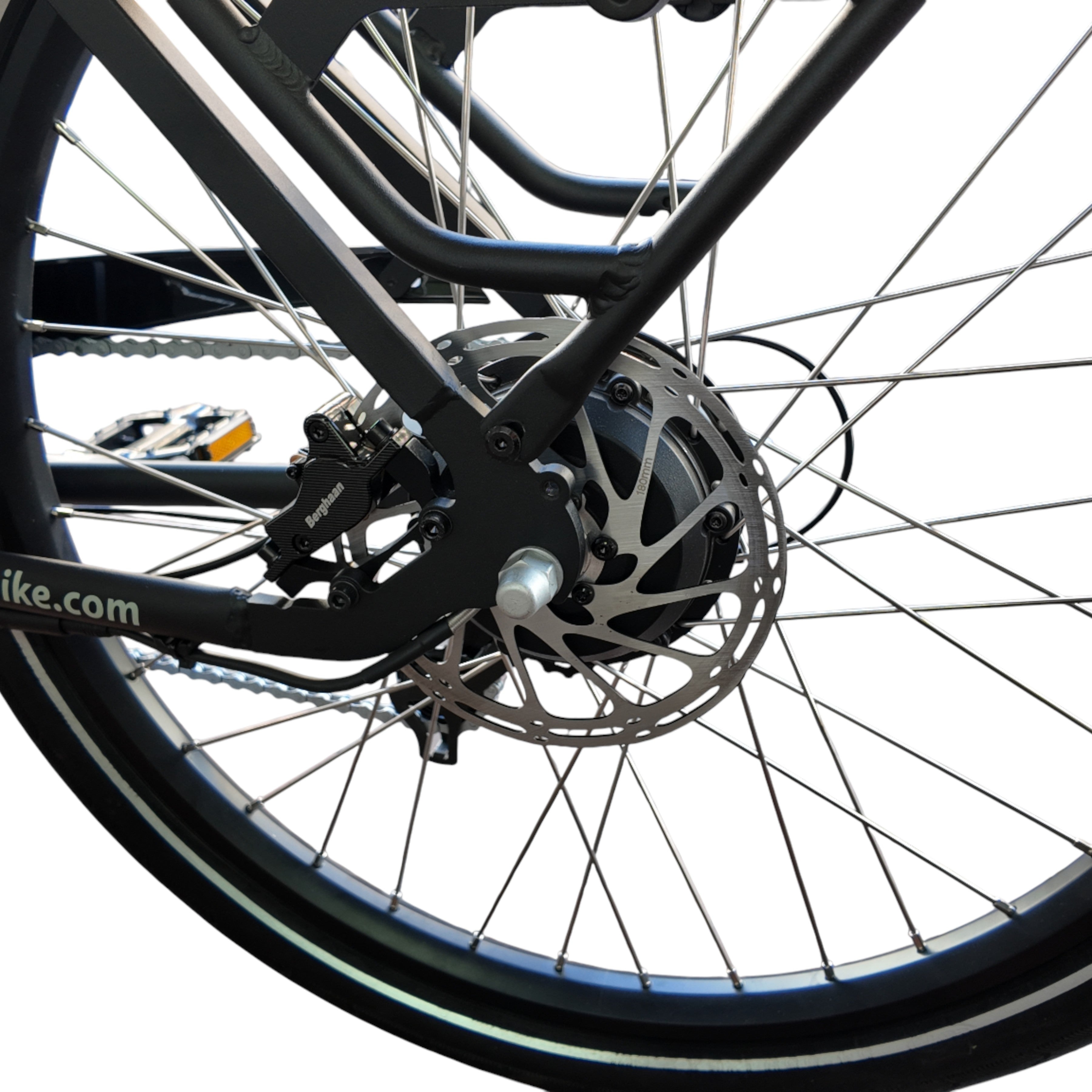 Vogue Caddy - Elektrische Bakfiets - Mat Zwart - Bruine Accenten - Accu 468Wh (36V, 13Ah) - Bafang Achterwielmotor - Shimano 7 Versnellingen - Hydraulische Remmen